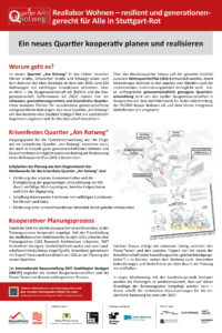 Quartier" Am Rotweg" Ausstellungsplakat zum Thema Planungsprozess
